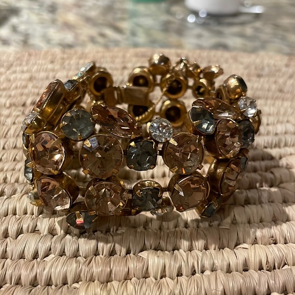 Vtg Regency signed Rhinestone Bracelet - Picture 1 of 4